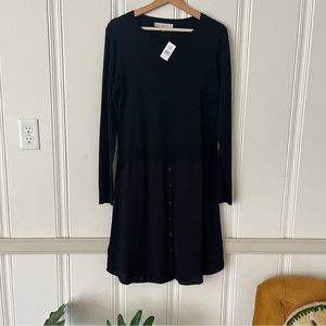 LOFT mixed media sweater dress